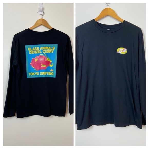 GLASS ANIMALS TOKYO DRIFTING ORGANIC COTTON LONG SLEEVE BAND TEE - Picture 1 of 8